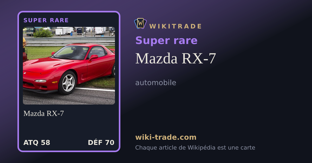 Mazda RX-7 — carte Super rare