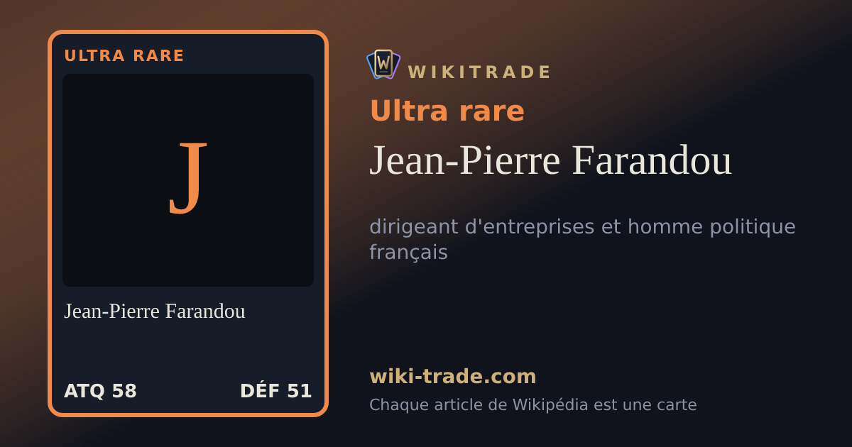 Jean-Pierre Farandou — carte Ultra rare