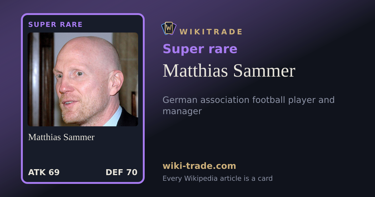 Matthias Sammer — Super rare card