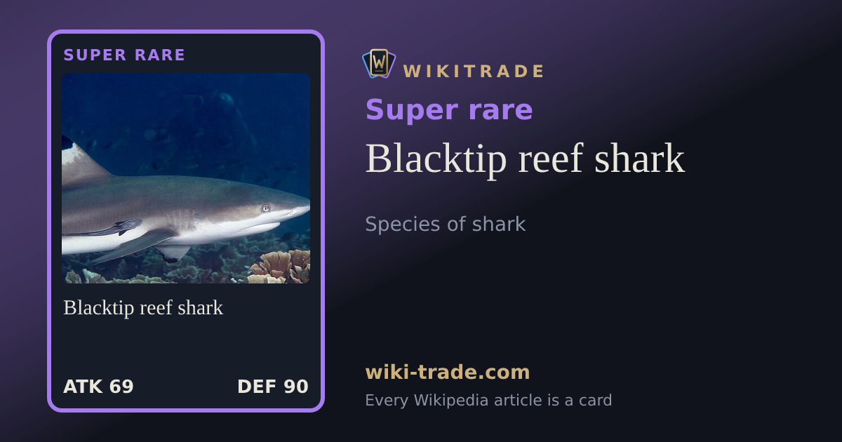 Blacktip reef shark — Super rare card