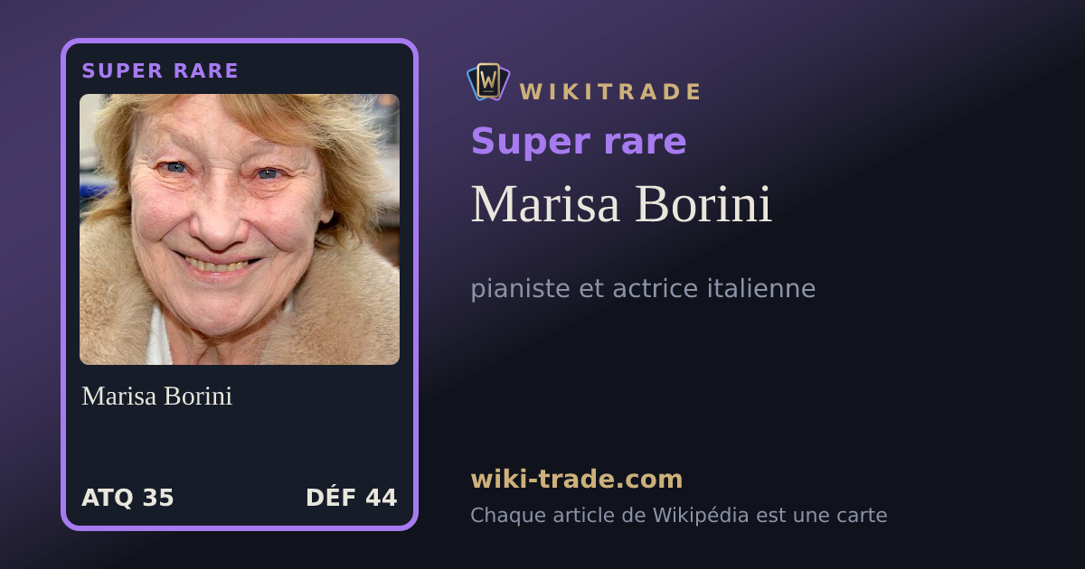 Marisa Borini — carte Super rare