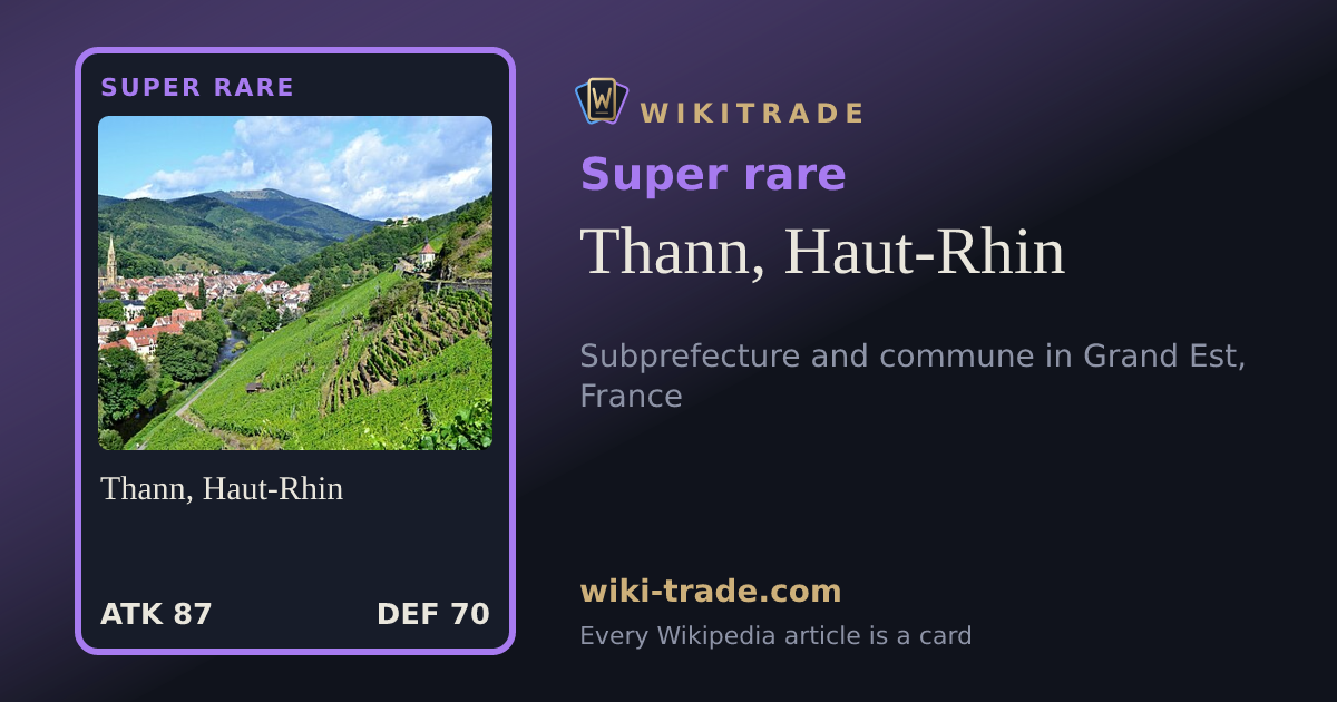 Thann, Haut-Rhin — Super rare card