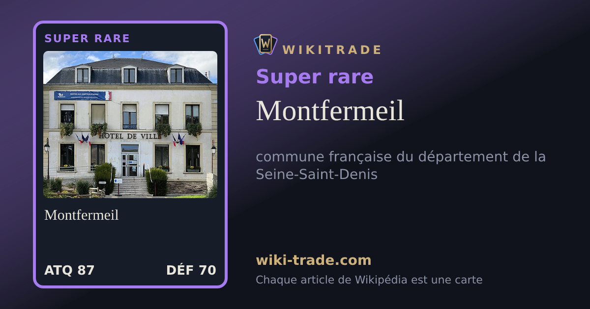 Montfermeil — carte Super rare