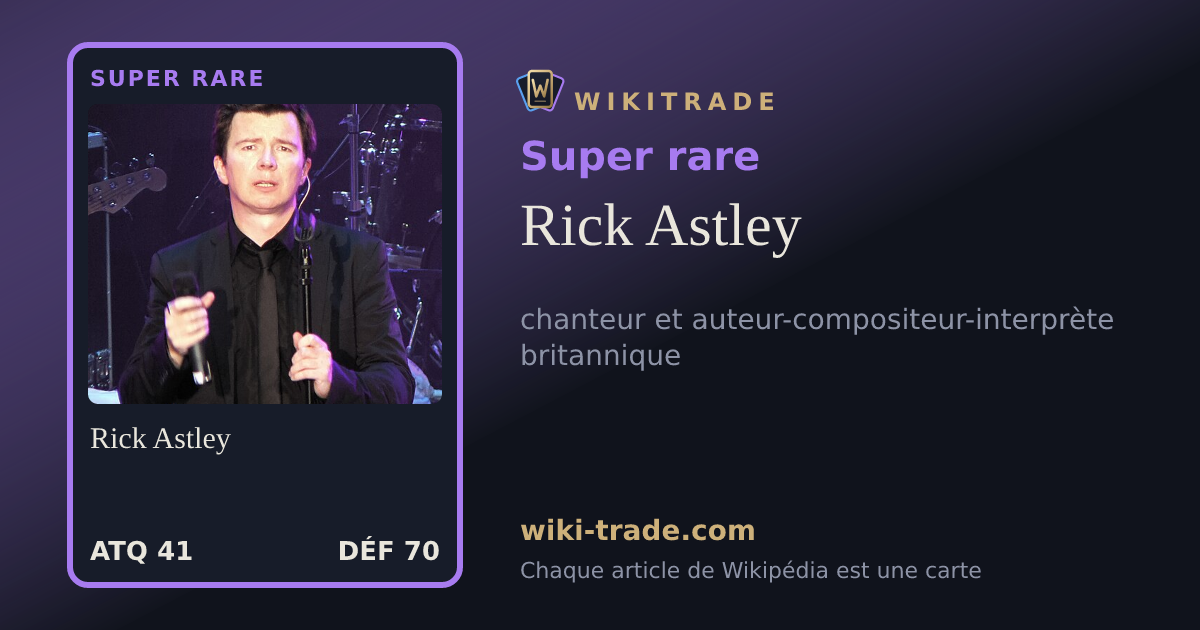 Rick Astley — carte Super rare
