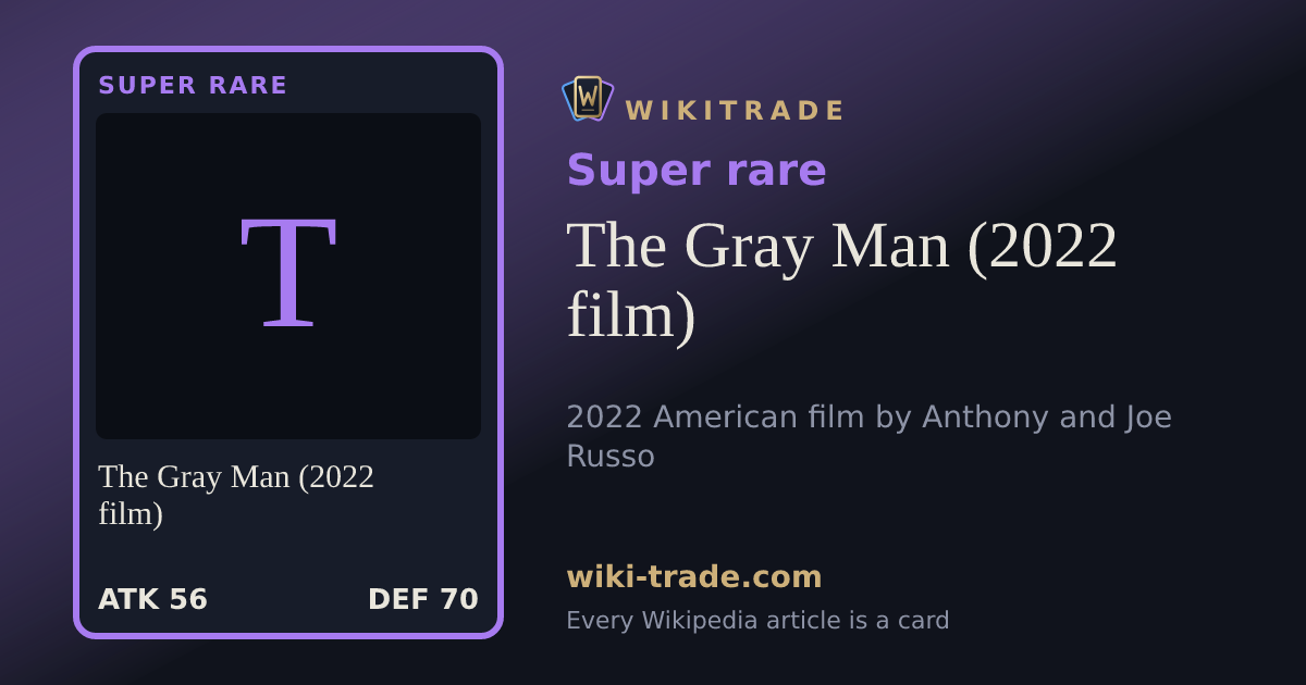 The Gray Man (2022 film) — Super rare card