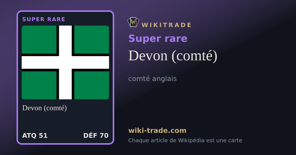 Devon (comté) — carte Super rare