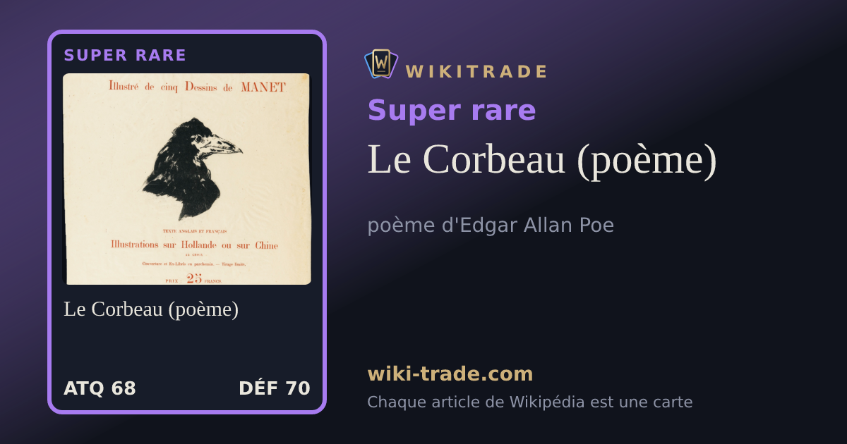 Le Corbeau (poème) — carte Super rare
