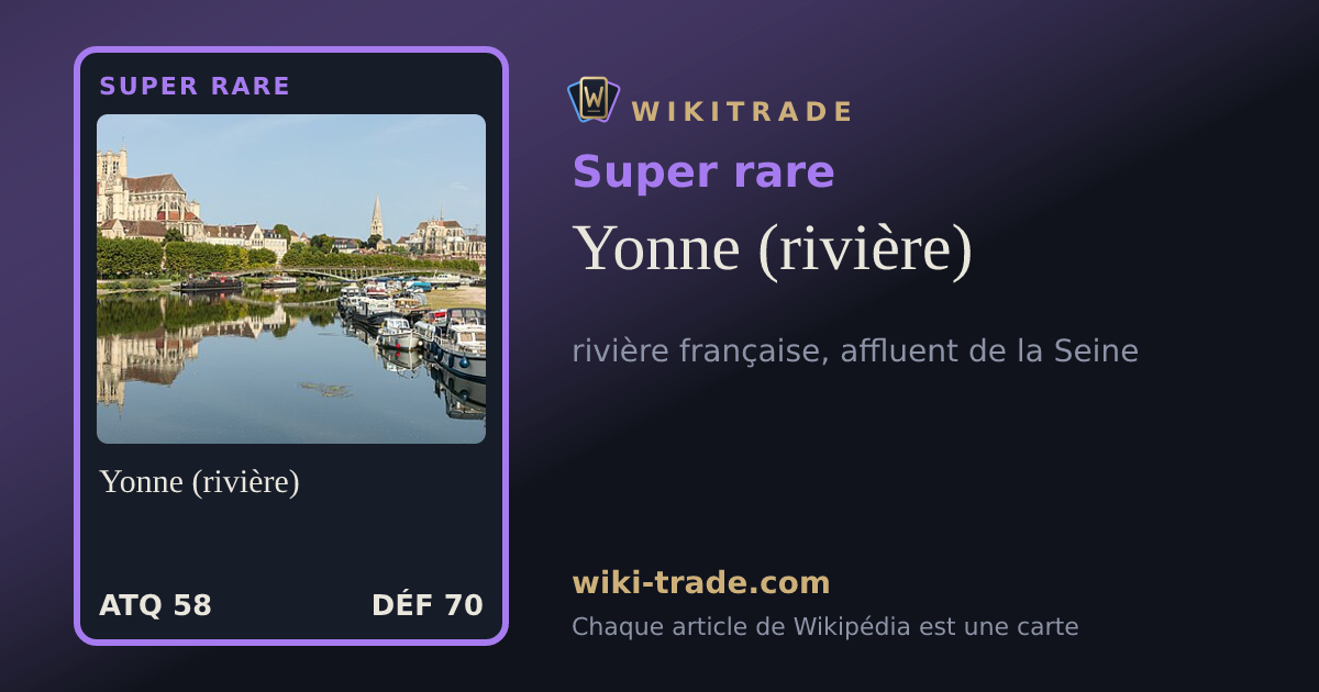 Yonne (rivière) — carte Super rare