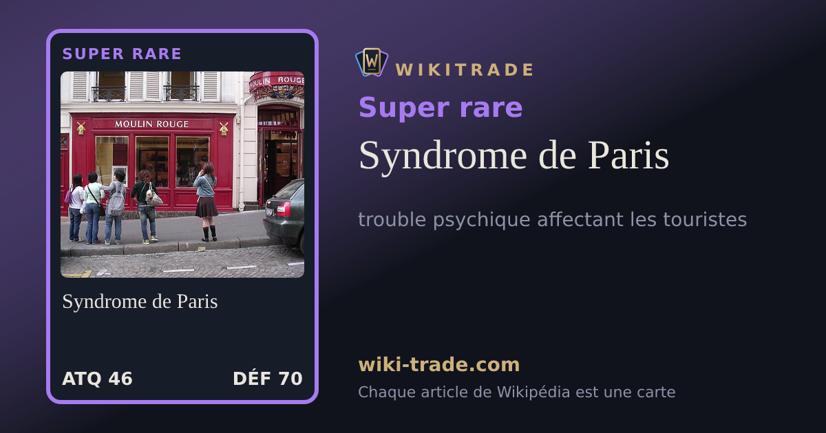 Syndrome de Paris — carte Super rare