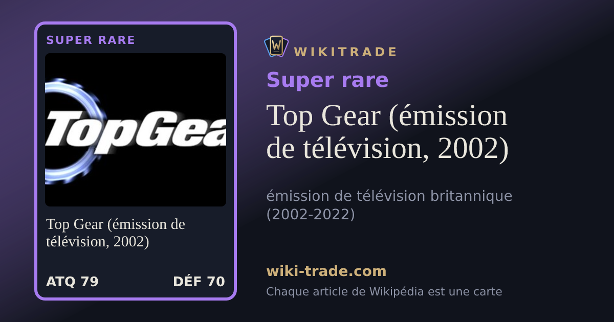 Top Gear (émission de télévision, 2002) — carte Super rare