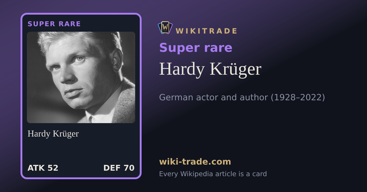 Hardy Krüger — Super rare card