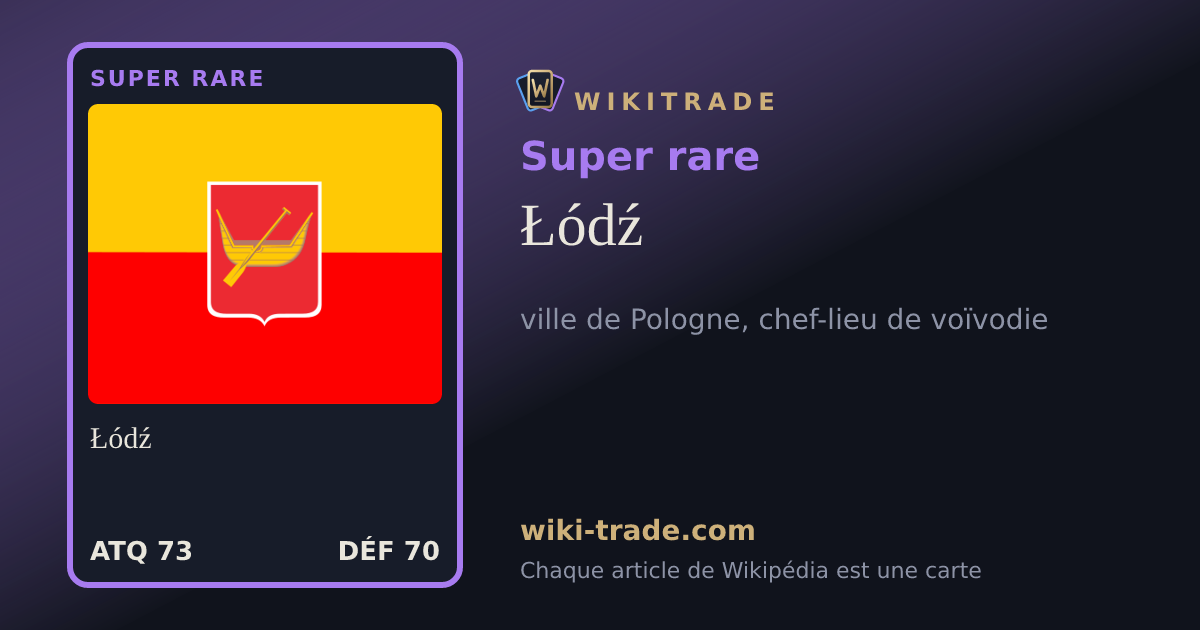 Łódź — carte Super rare