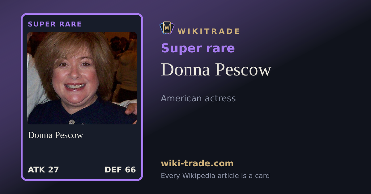 Donna Pescow — Super rare card