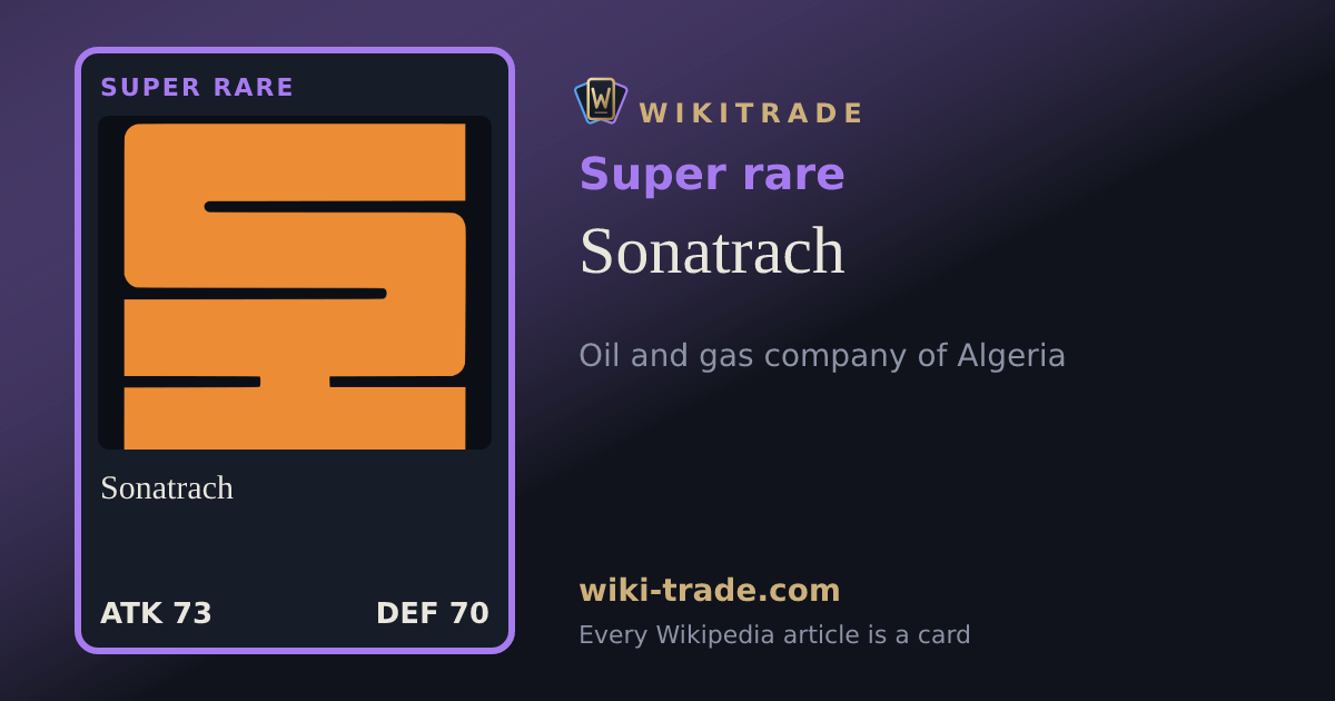 Sonatrach — Super rare card
