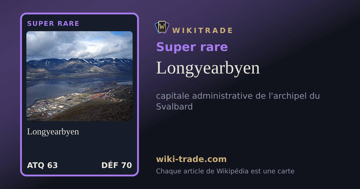 Longyearbyen — carte Super rare
