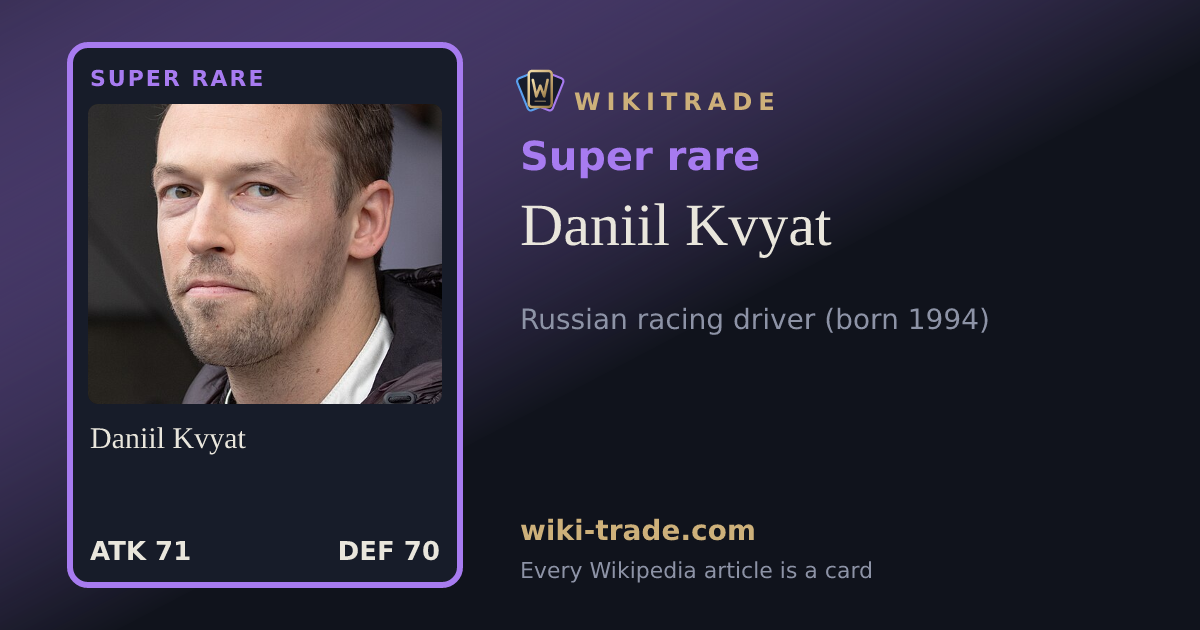 Daniil Kvyat — Super rare card