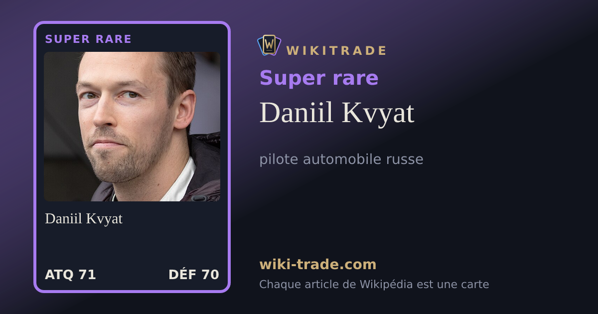 Daniil Kvyat — carte Super rare