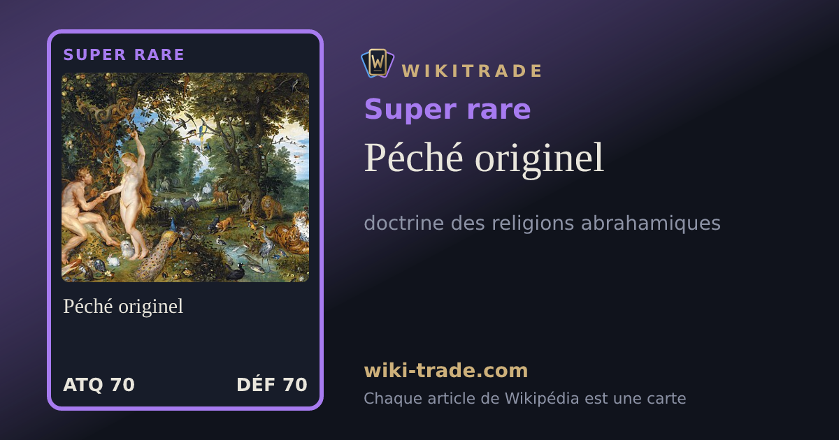 Péché originel — carte Super rare