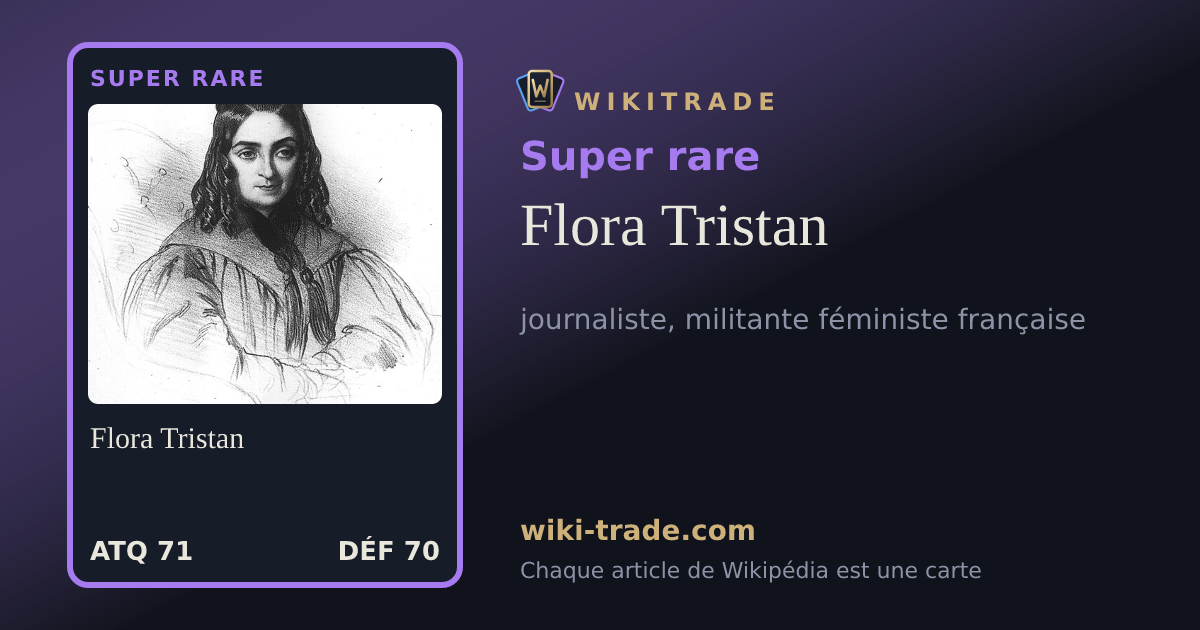 Flora Tristan — carte Super rare