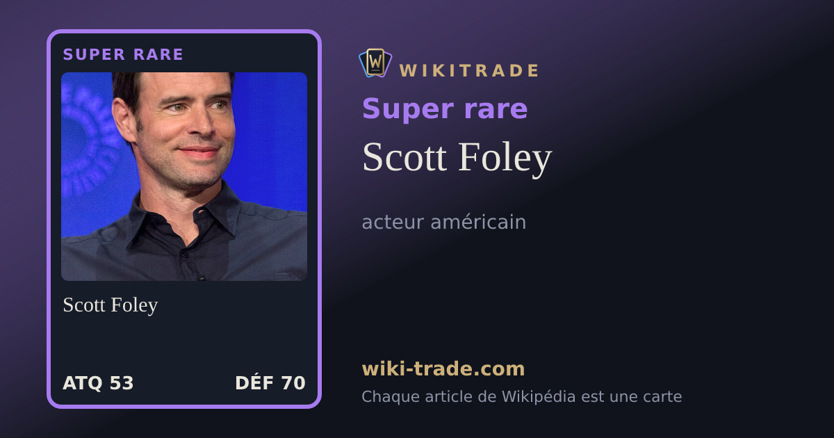 Scott Foley — carte Super rare