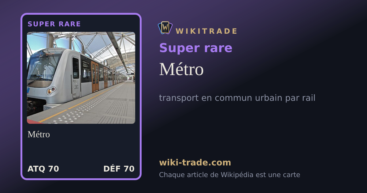 Métro — carte Super rare