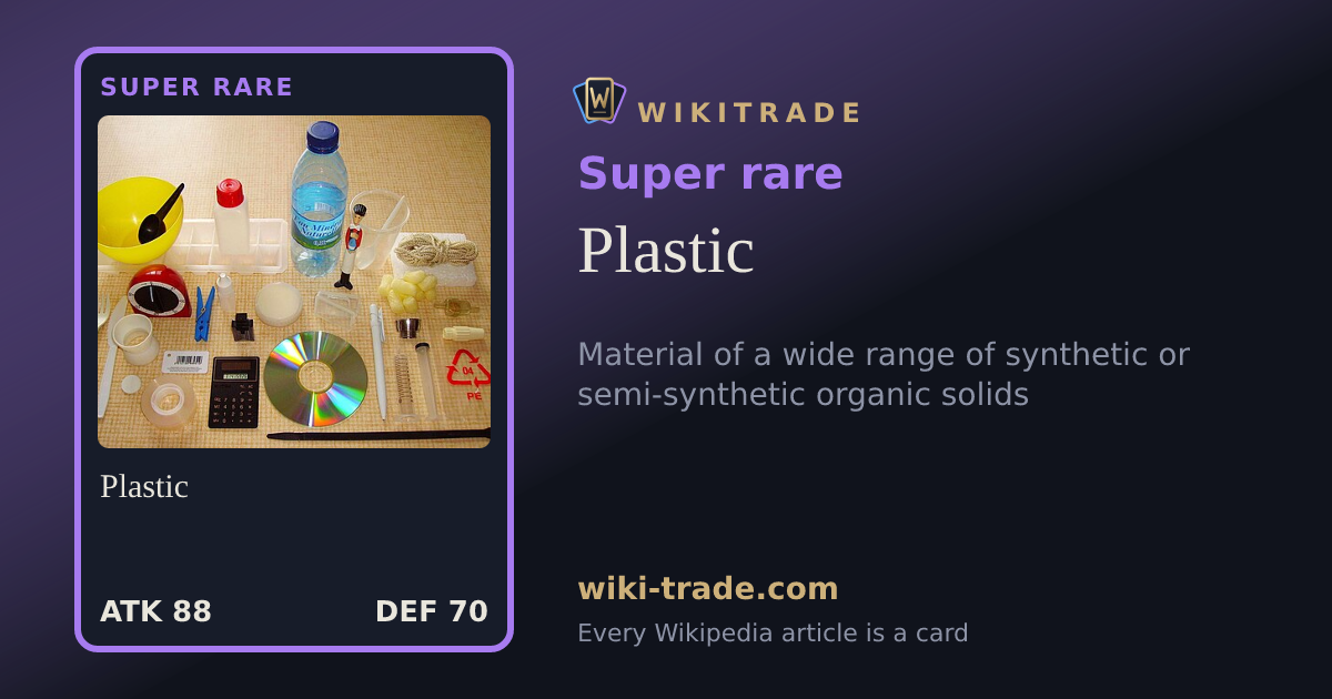Plastic — Super rare card