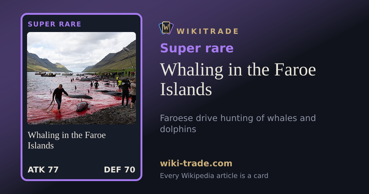 Whaling in the Faroe Islands — Super rare card