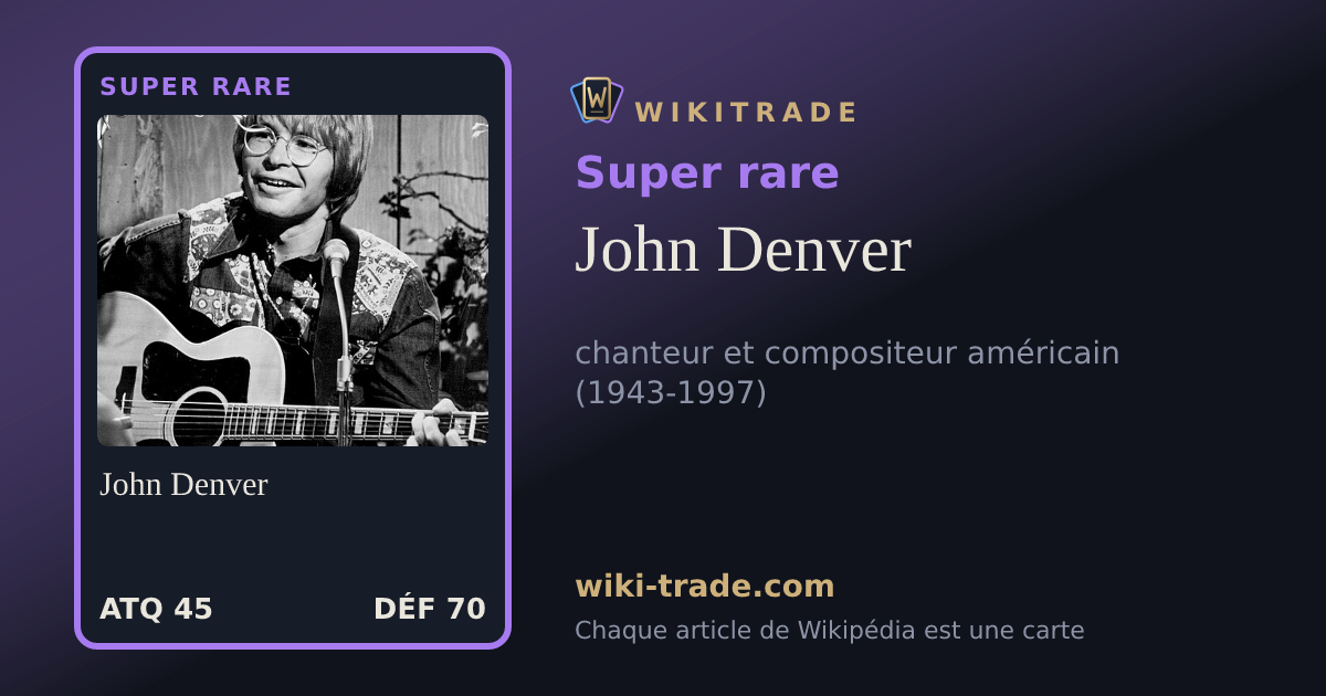 John Denver — carte Super rare