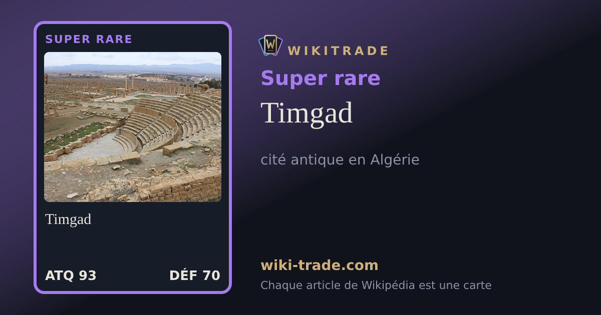 Timgad — carte Super rare