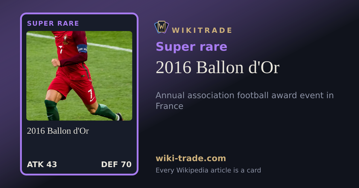 2016 Ballon d'Or — Super rare card