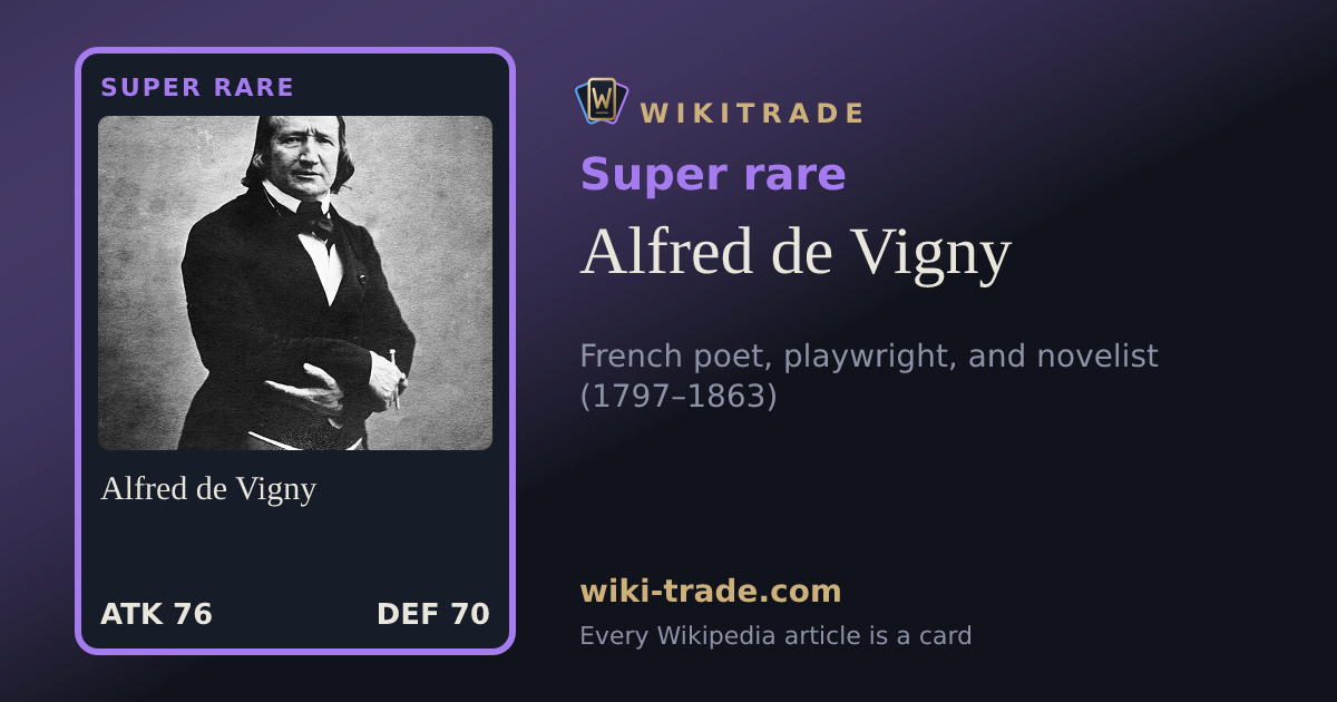 Alfred de Vigny — Super rare card