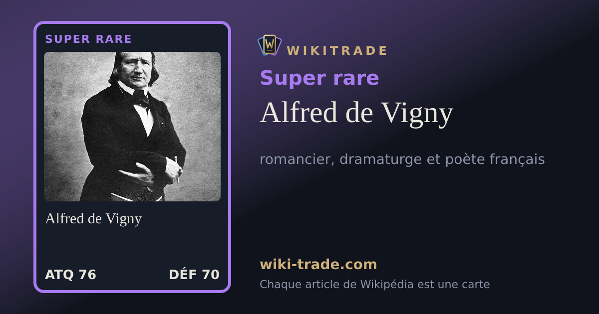 Alfred de Vigny — carte Super rare