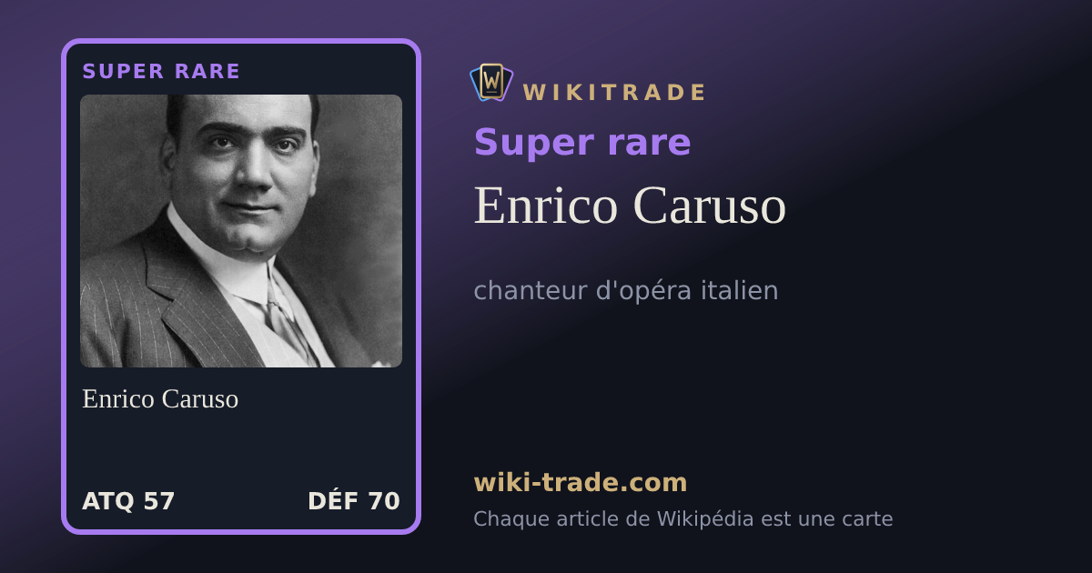 Enrico Caruso — carte Super rare