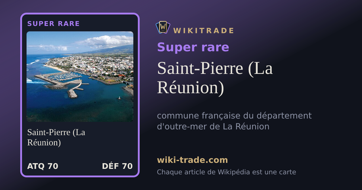 Saint-Pierre (La Réunion) — carte Super rare
