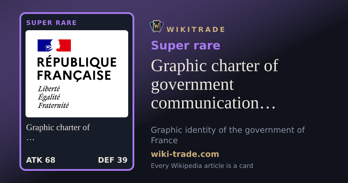 Graphic charter of government communication in France — Super rare card