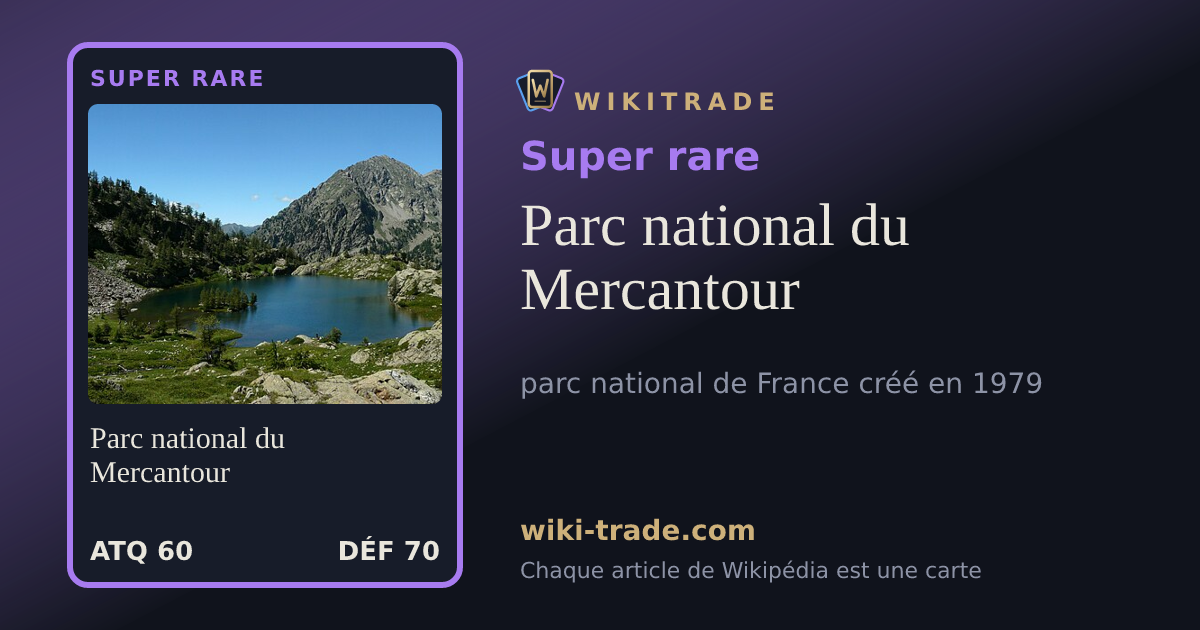 Parc national du Mercantour — carte Super rare