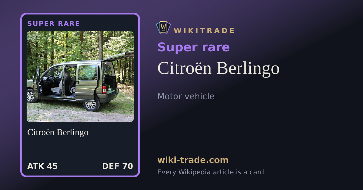 Citroën Berlingo — Super rare card