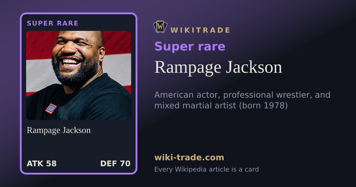 Rampage Jackson — Super rare card