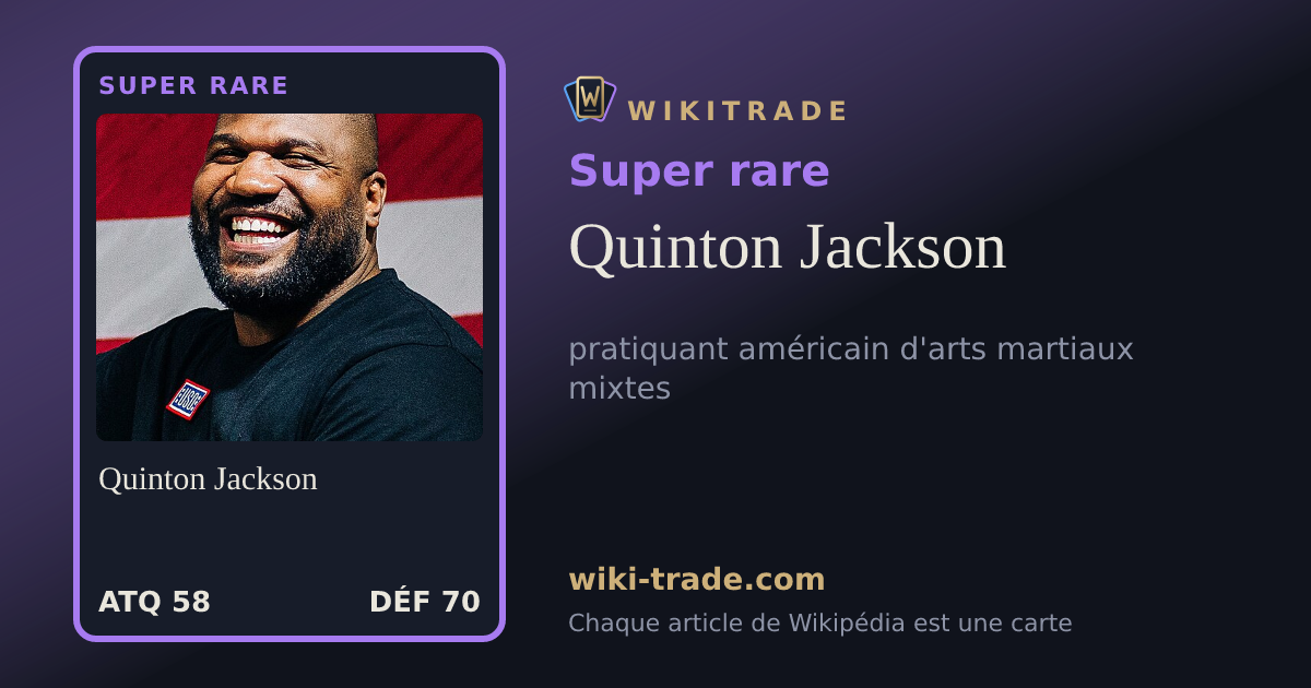 Quinton Jackson — carte Super rare