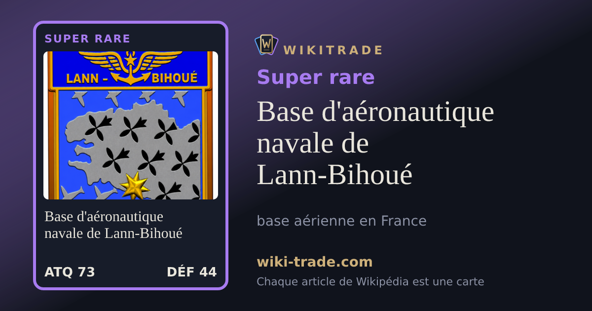Base d'aéronautique navale de Lann-Bihoué — carte Super rare