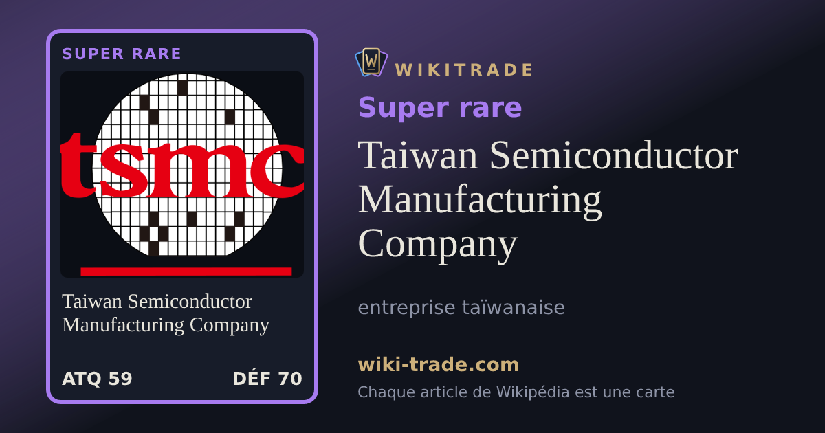 Taiwan Semiconductor Manufacturing Company — carte Super rare