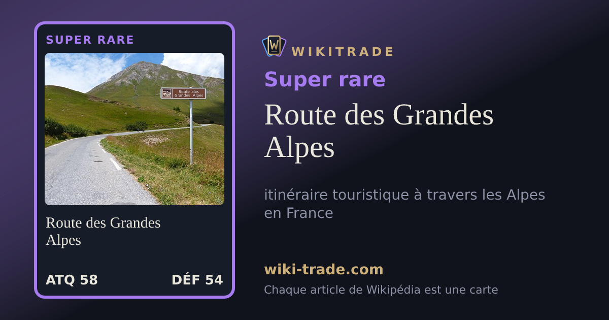 Route des Grandes Alpes — carte Super rare