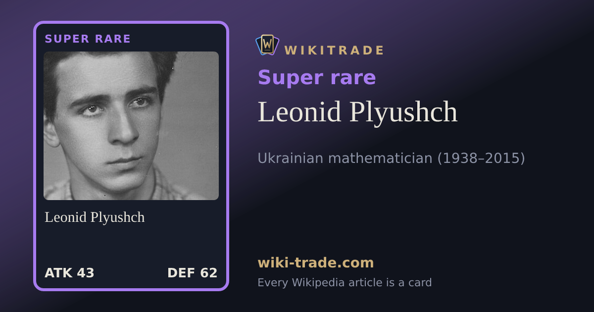 Leonid Plyushch — Super rare card