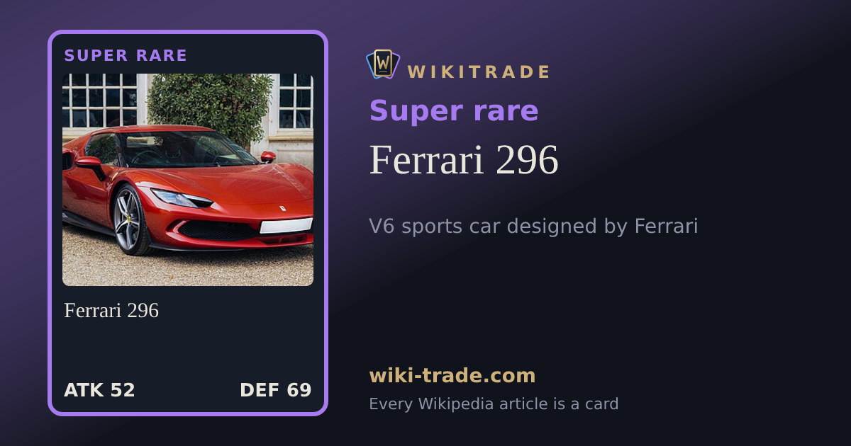 Ferrari 296 — Super rare card