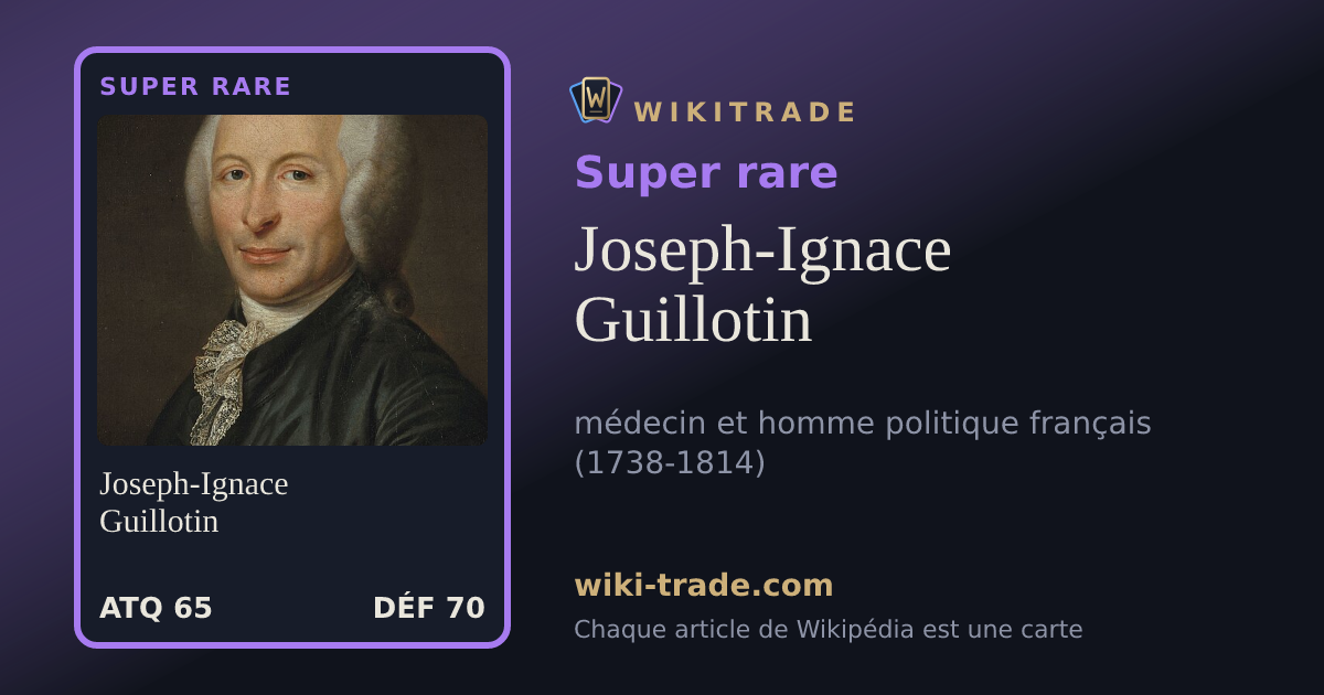 Joseph-Ignace Guillotin — carte Super rare