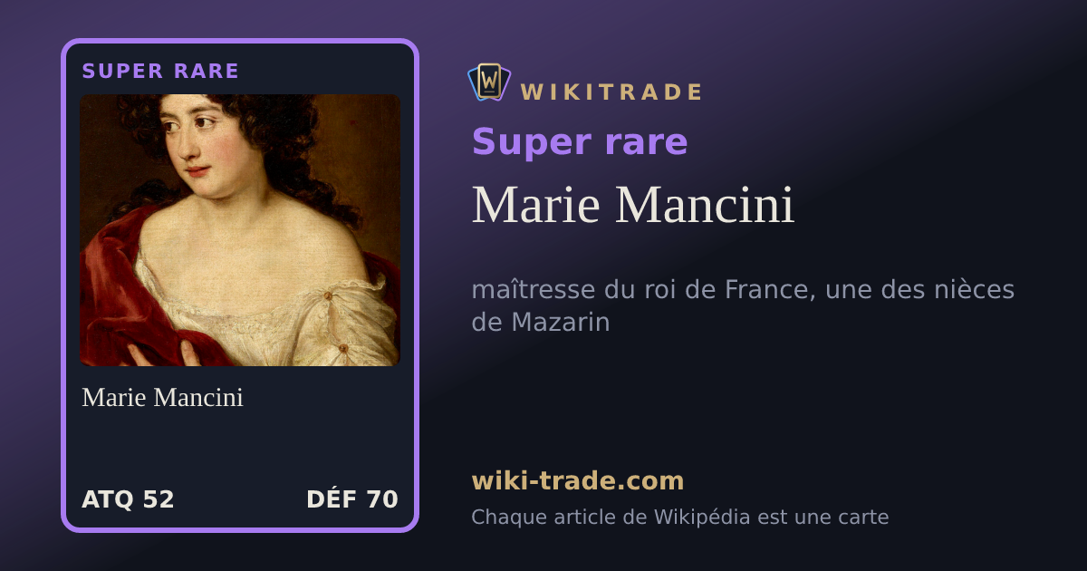 Marie Mancini — carte Super rare