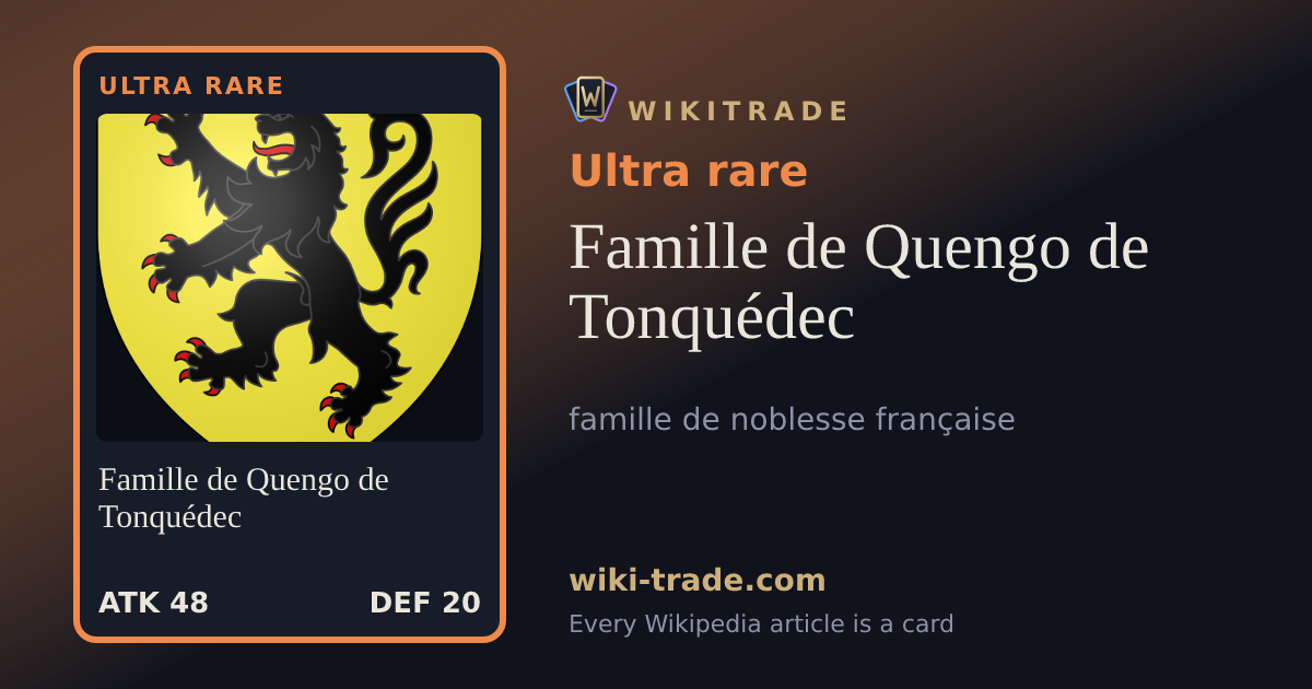 Famille de Quengo de Tonquédec — Ultra rare card