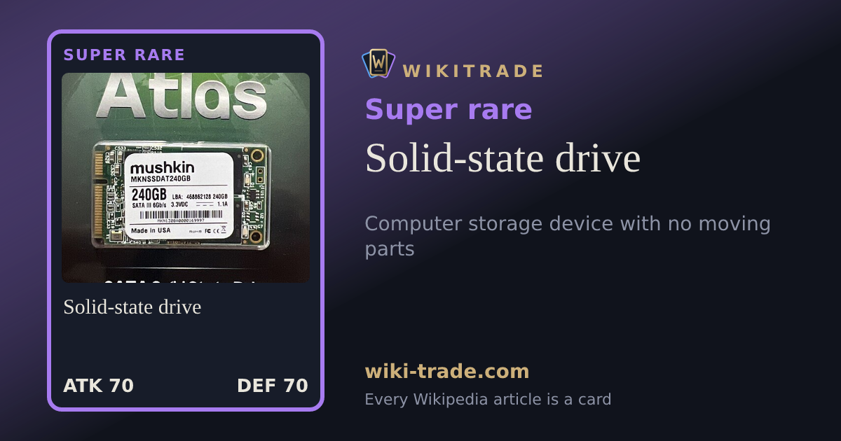 Solid-state drive — Super rare card