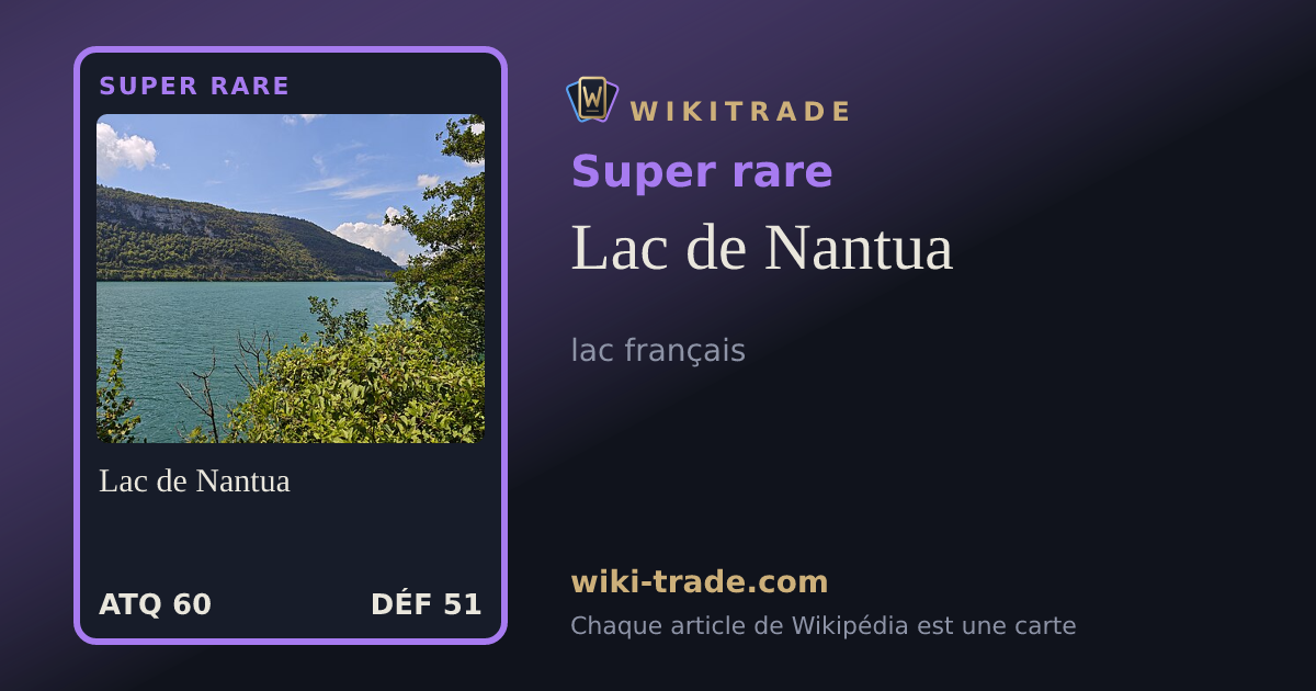 Lac de Nantua — carte Super rare