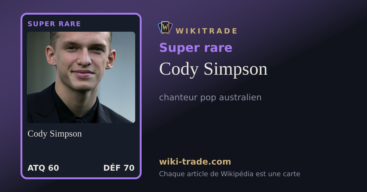 Cody Simpson — carte Super rare